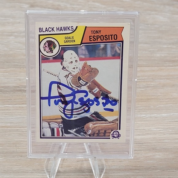 O Pee Chee Other - Tony Esposito Signed 1983 O Pee Chee NHL Hockey Card Autographed  Chicago